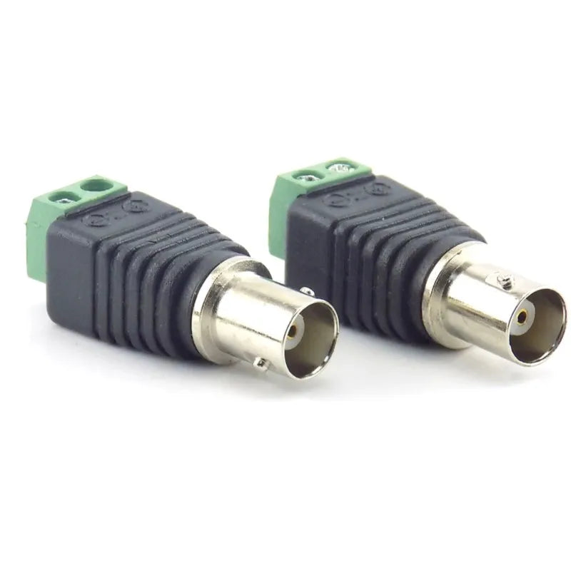 2/5/10pcs 12V DC BNC Male Female Connector Coax CAT5 Video Balun Adapter Plug For Led Strip Lights CCTV Camera Accessories B5
