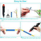 2:1 Shrinkable Wire Shrinking Wrap Tubing Wire Connect Cover Protection with 300W Hot Air Gun 127-10600pcs Heat Shrink Tube