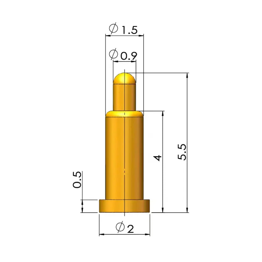 5Pcs Battery Spring Loaded Pogo Pin Connector SMD Needle PCB Height 2 3 4 5 6 7 8 9 10 11 12 13 14 16 17 18 22 MM Test Probe