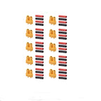 5/10 Pairs XT30 2mm Gold Plated Battery Connector with Heat Shrink Tube for Drones RC Cars
