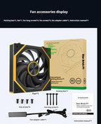 Star Brick P1 Jungle Leopard Interstellar SE Building Block Fan Triple ARGB 12cm Desktop Computer Wireless Splicing Fan