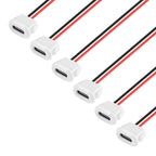 8PCS USB Power Connector USB-C Plug to 2 Pin Bare Wire Open End Connector Type C Female Chassis Waterproof Extension Power Cable
