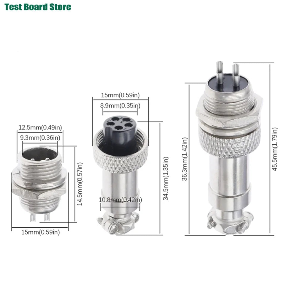 5 Sets/lot GX12 GX16 GX20 2P 3P 4P 5P 6 7P 8P 9 10 12 Pin Male Female Docking Aviation Plug Socket Waterproof Circular Connector