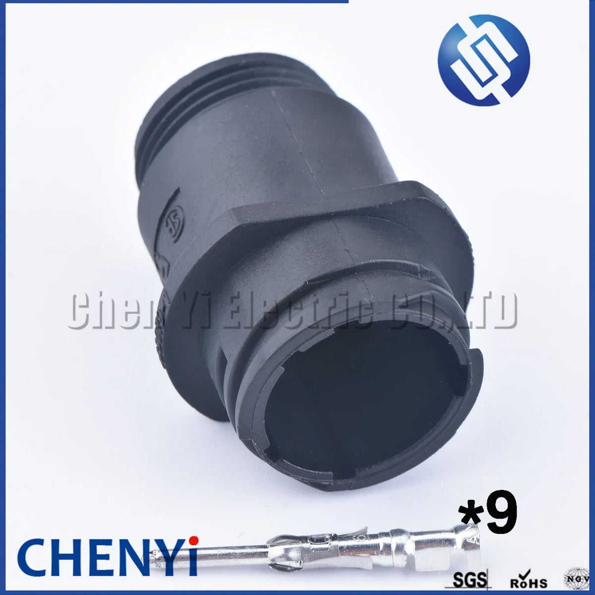 9 Pin Male Female Aviation Wiring Black Circular Connector Plug  with Pins 182663-1 182645-1 182922-1 183079-1