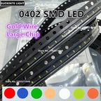 Highlight 0402 SMD LED, Red, Blue, Green, White, Warm-white, Ice-blue, Yellow, 1005 Gold Wire Large Chip Light Emitting Diode