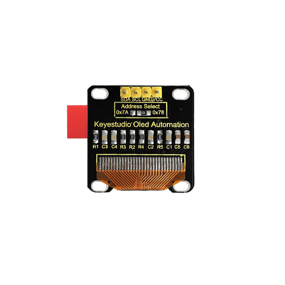 Keyestudio 0.96/1.3-inch OLED Module LCD Display 128x64 With IIC Ports 12C Serial LCD Panel With Baseboard For Arduino