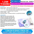 1PCS USB to Serial Port 9-Pin Data Cable HL-340 Chip to RS232 Converter Male Female USB2.0 to DB9 Interface Conversion Cable