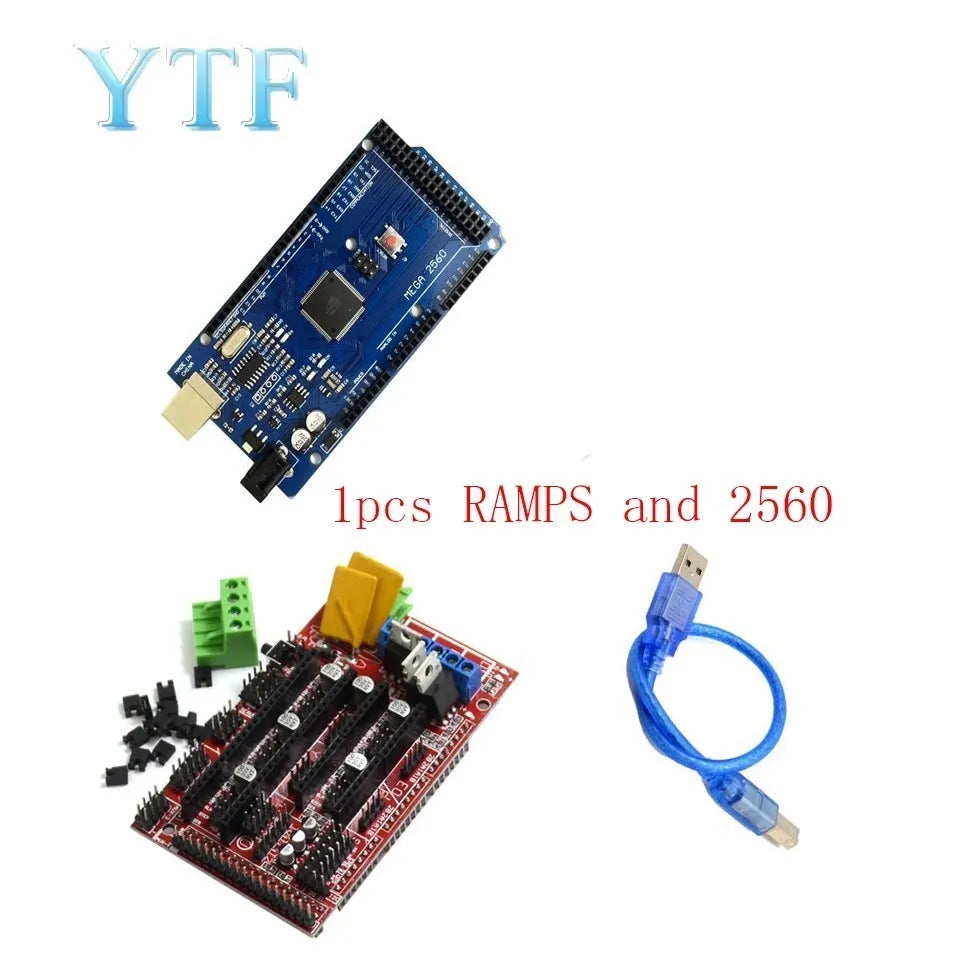 Mega 2560 R3 1pc RAMPS 1.4 control panel 5pcs DRV8825 or A4988 Stepper Motor Drive 3D Printer Parts