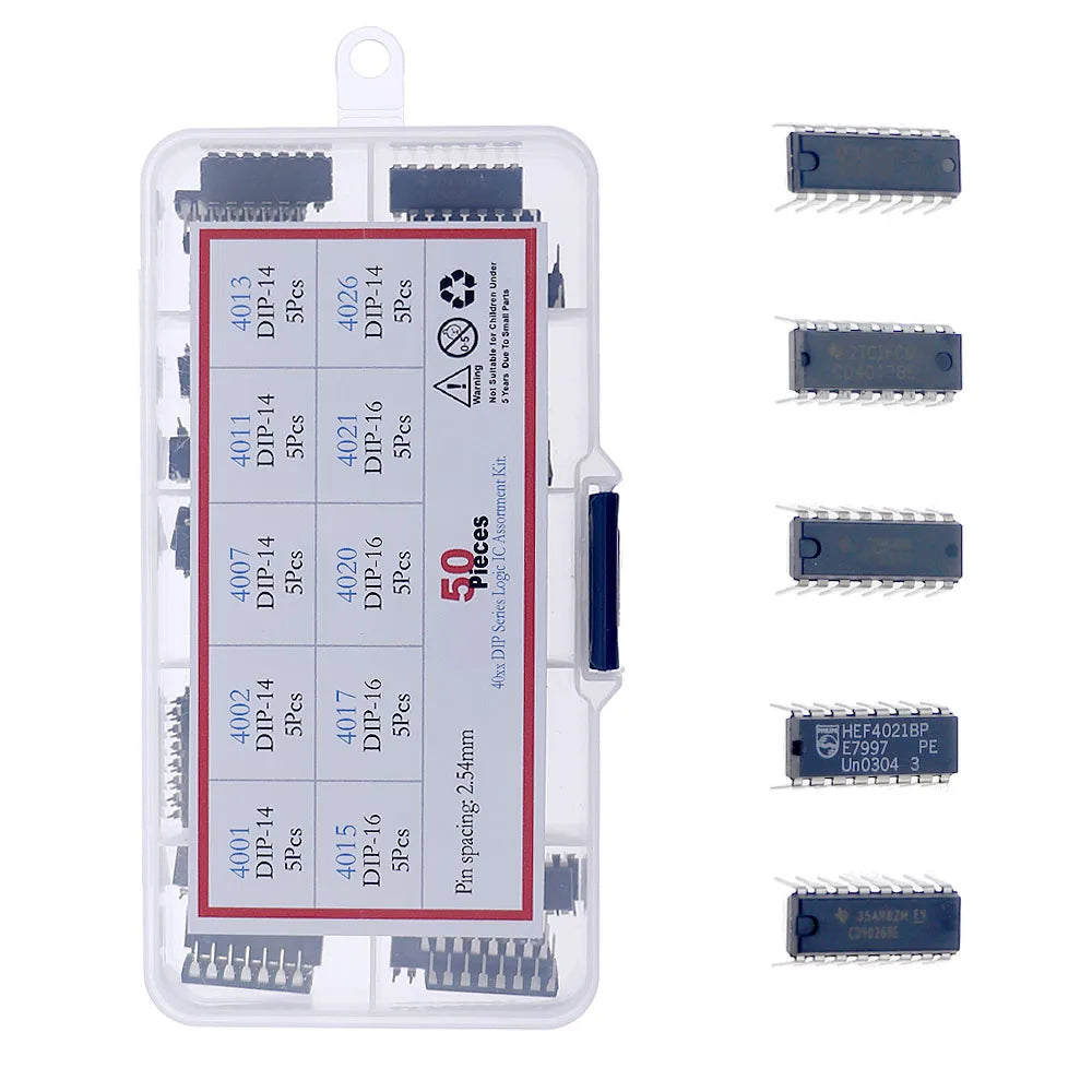 HEF/HCF/CD DIP 4000 Series CMOS Logic IC Assortment Kit 4001 4002 4007 4011 4013 4015 4017 4020 4021 4026