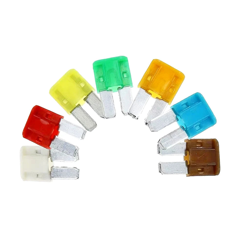 35/70/105pcs Mini M2 Auto Long Foot Fuse Combo Kit 5A 7.5A 10A 15A 20A 25A 30A Micro2 Car Fuse Combination with Puller Tool