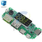 LED Dual USB 5V 2.4A Micro/Type-C USB Mobile Power Bank 18650 Charging Module Lithium Battery Charger Board Circuit Protection