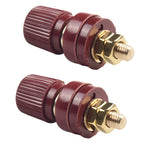 2pairs M6 Thread Screw Terminal High Current Binding Post Insulating Plastic Brass Binding Post Terminal Connector For Welding