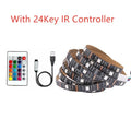 USB LED Strip Light 5V RGB Waterproof Black PCB 5050 0.5m 1m 2m 3m 4m 5m Led Strip Light Tape PC TV Backlight Remote Controller
