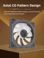 Coolcirc ARGB Infinity Mirror PC Case Fan - 3-Pack 120mm Free Wire-Splicing Cooling Fan with PWM Silent Fan for Computer Case