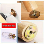 Iron Plate Nut Three-hole Flange Nuts M6 M8 M10 Coupling Thread Furniture Fastener Lock Sofa Furniture Accessory Fastener T Nuts