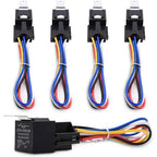 1PCS DC 12 24V 40A 4 5-Pin AMP Waterproof Relay Harness Tinned Copper Wires 5-PIN SPDT For  Boat Auto Fan Car relay With Socket