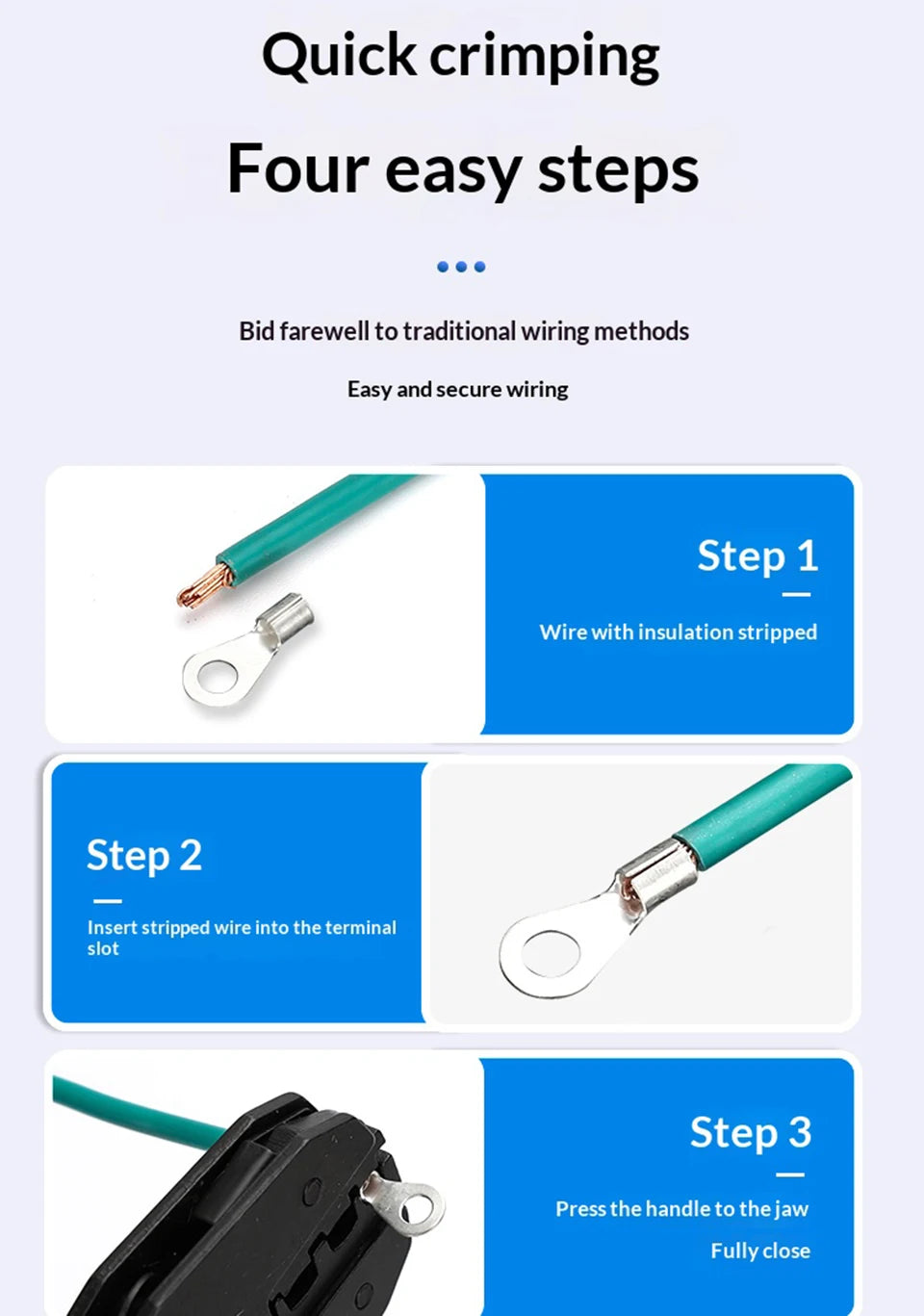 Circular Terminal Block OT1/1.5/2.5/4/6-4/5/6/8mm Cable Lug Spade Bare Copper Wire Connector Wires Non Insulated Crimp Terminal