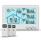 Wireless Weather Station Barometer Color LCD Screen Temperature Humidity Meter Freezing Point Reminder Rainproof Forecast Sensor