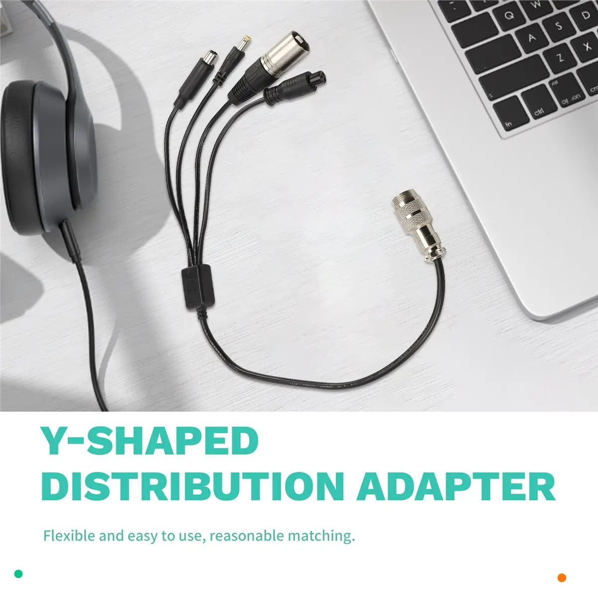 Adapter Cable GX16 to DC 5.5mm / DC 8mm / XLR / GX12 Connector Y Splitter Adapter
