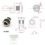 DC002/004/DC005/015 Power Socket 3.5x1.3mm 5.5x2.1mm 5.5x2.5mm DC Power Socket USB Three-Leg Direct Plug Socket Female Connector