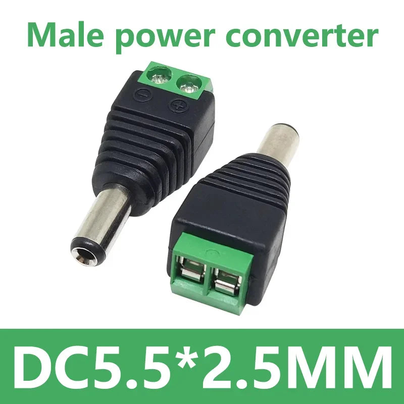 5/20pcs 12V DC Power Connector 5.5mm*2.1mm Power Jack Plug Barrel Adapter,DC Power Connector