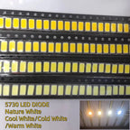 SAMIROB 100Pcs 5730-CW WW 0.5W-150Ma 50-55lm White Light 3000K 4000K 6000K 95000K SMD 5730 5630 LED 5730 diodes  3.2 - 3.4V