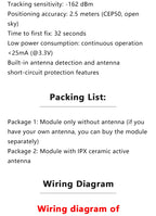 ATGM336H GT‑U8 GPS BDS Beidou Dual‑Mode GNSS Module Satellite Positioning Navigation Module With Ceramic Antenna for Arduino