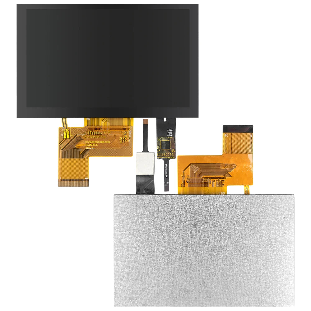 5 Inch TFT LCD Display Modules HD 800*480 RGB IPS 40Pin 3.3V ILITTEK Driver 500 Illumination Capacitive Resistance Touch Screen