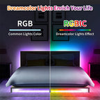 DC12V WS2811 RGBIC COB LED Light Strip Tuya WIFI APP Control For Alexa Google Addressable Flexible LED Light Tape