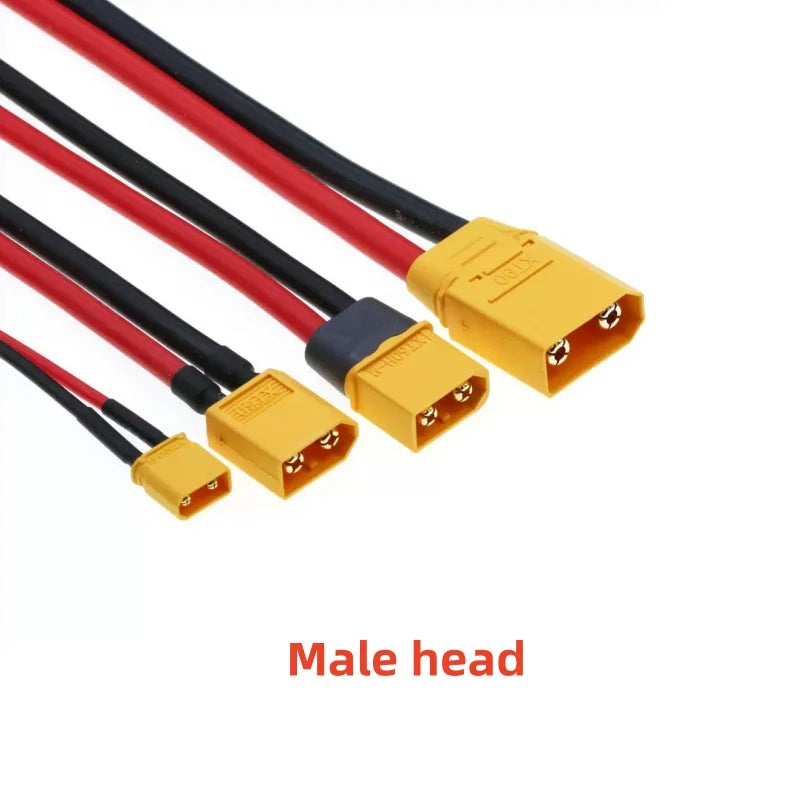 XT30U XT60U XT60H XT90 Plug Connector Male / Female with 18/16/14/12/10 AWG Cable Dual Extension Battery for RC Battery Cable