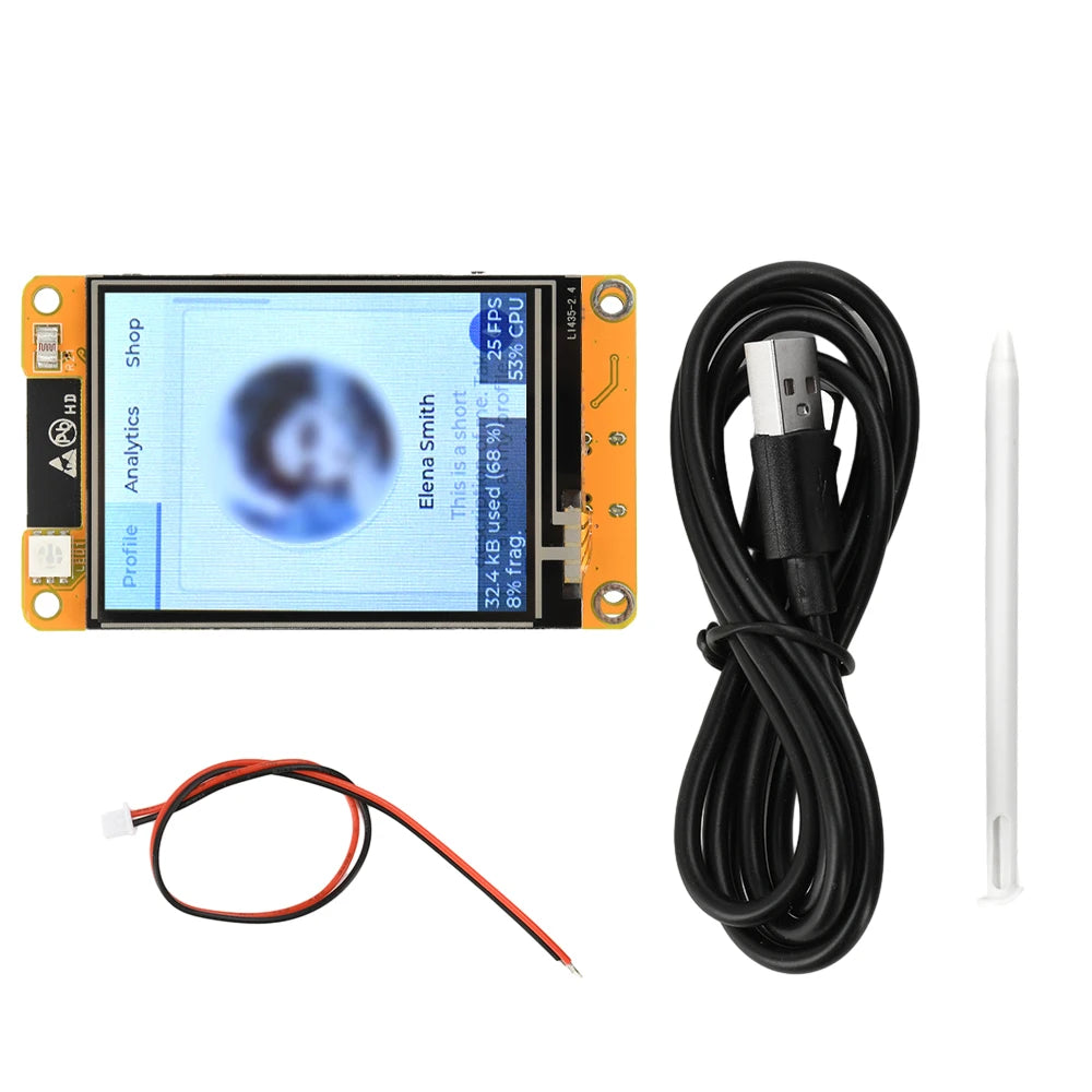 ESP32 2.4-inch 240 * 320 Capacitive Touch Display Type C WiFi BT Development Board Smart Display Screen