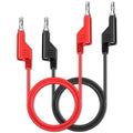 2pcs Banana to Banana Plug Test Lead Set, 4mm Stackable Banana Plug Wire Test Cable Lead for Multimeter, Electrical Test Wire
