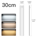 High Capacity Battery USB Rechargeable LED Light Bar Aluminium Motion Sensor Magnetic Strip For Stairs Closet Cabinet Night Lamp