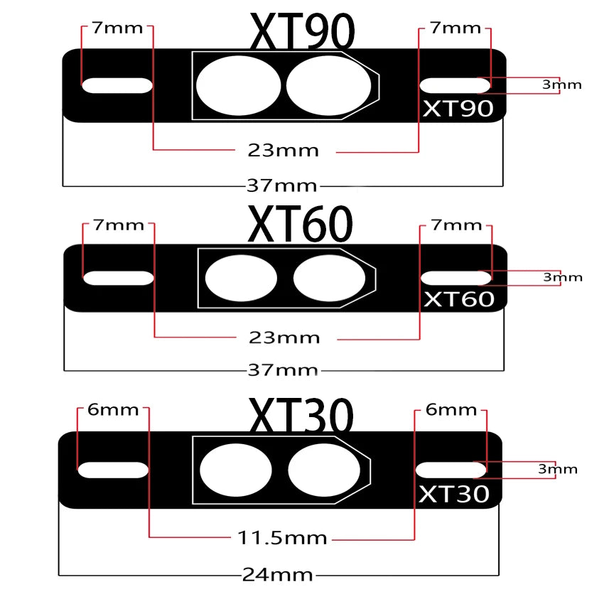 5/10PCS XT30 XT60 XT90 Plug Connector PCB Fixed Seat Welding Board (Without Plugd) for RC Model Airplane Helicopter Multirotor
