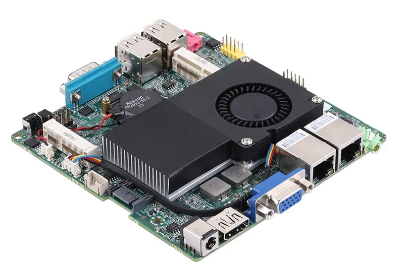 Qotom Nano ITX Motherboard MB2U213-0300 Series CPU Celeron 1007U/ Core i3-3217U/ i5-3427U onboard, dual LAN Mini Mainboard X86