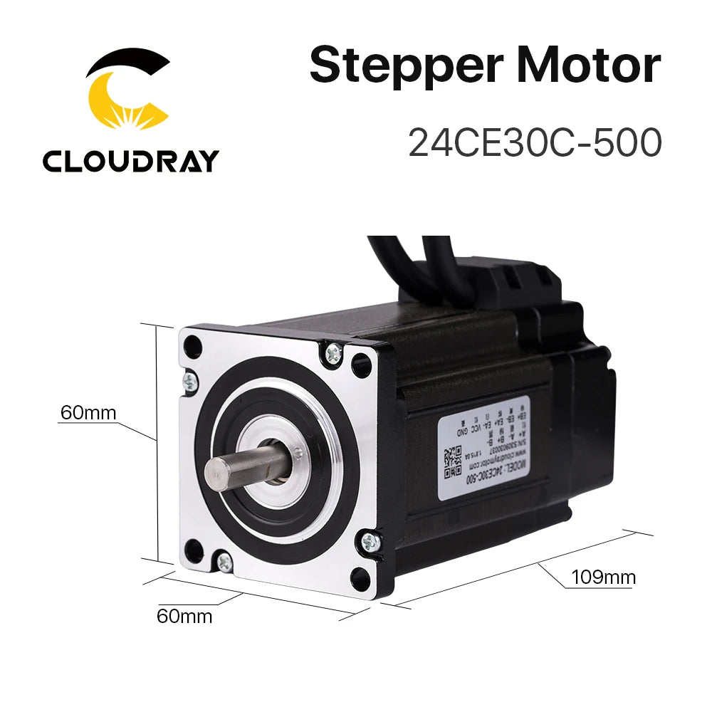 Cloudray Nema 24 Closed Loop Stepper Motor with Encoder and Stepper Driver Kit 3.0N.m 5.0A with 1.5M Free Cable for 3D Printer