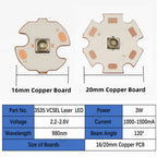 1-5PCS 3535 IR Laser Infrared Vcsel Lamp Beads 3W 808nmnm 850nm 940nm 980nm 1064nm LED Diodes Sensing Monitoring Night Vision