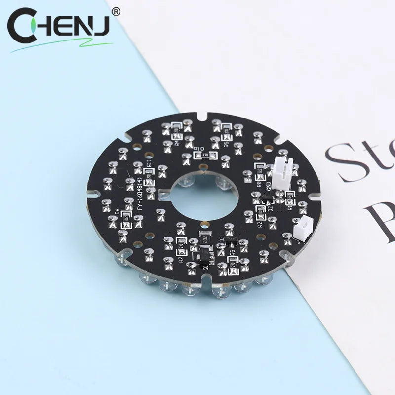 48pcs-LED 850NM Illuminator IR Infrared Board Night Vision Light Lamp For 50 CCTV Surveillance Camera Housing Diameter 60MM
