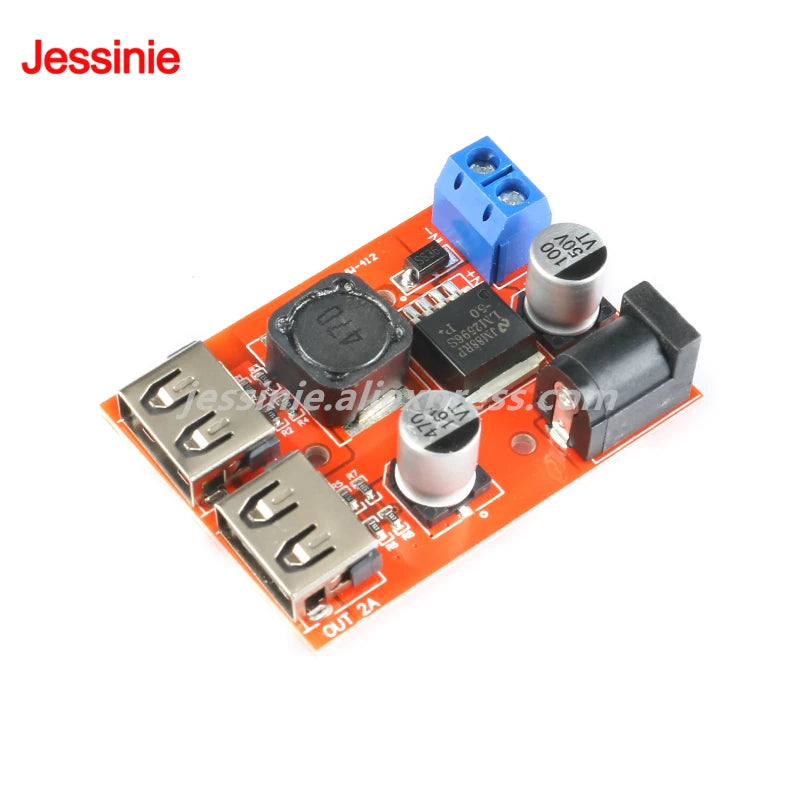 DC-DC 9V 12V 24V 36V to 5V 3A Step Down Buck Converter Board Dual 2/4 USB Port  Type-C for Car Charger Solar Power Supply Module