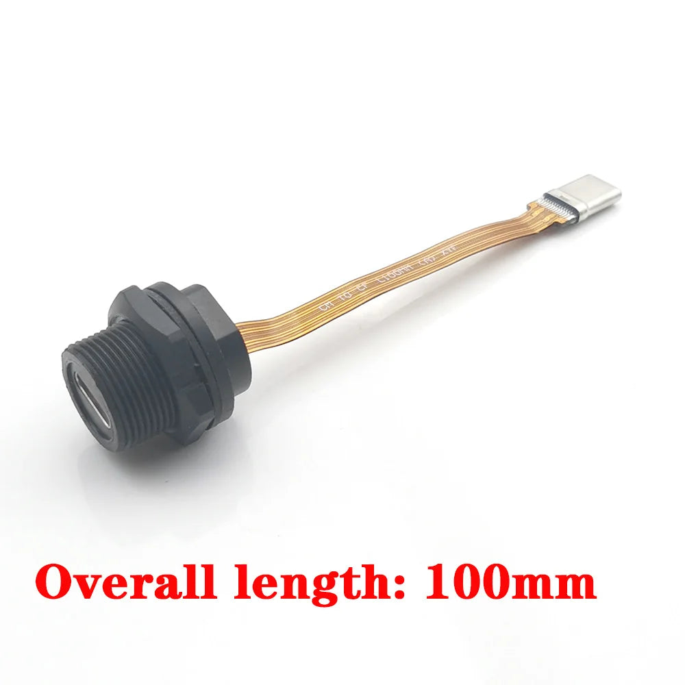 1PC TYPE C Threaded Snap FPC Waterproof Plug IP67 IP68 Data Connector USB3.1 Interface C-Type Male Female Plug Socket