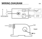 Hall DC Current Sensor Transmitter Output 4-20mA Power Supply 24VDC 0-150A Input 10mm 22mm 30mm Hole Current Transformer