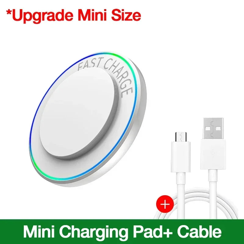 Portable Mini Desktop Wireless Charger Stand Pad For iPhone 17 16 15 14 13 12 Pro Max Samsung S25 Xiaomi Fast Charging Station