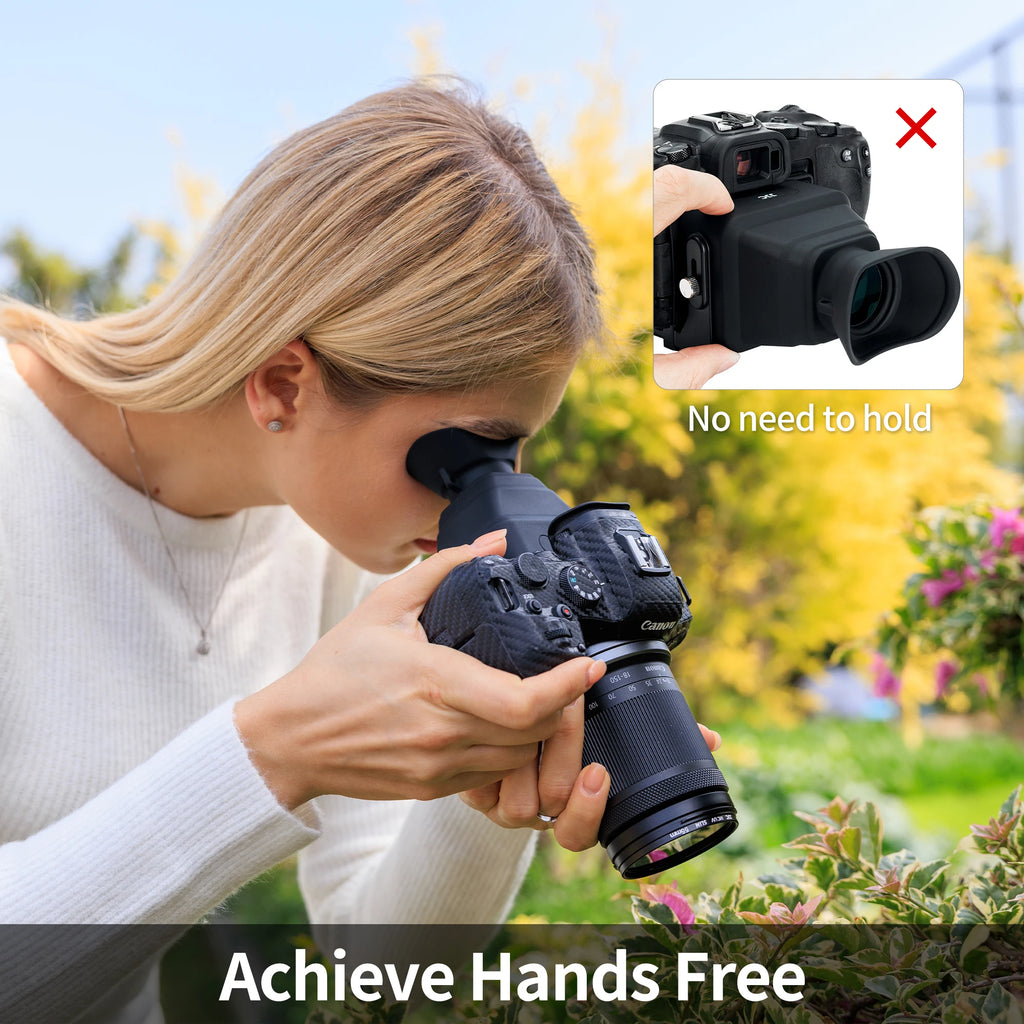 JJC 3X LCD Viewfinder Camera Extender Eyecup Eyepiece Collapsible Fit 3.0' Screen for Nikon Z30 Sony ZV-1 RX100 Fuji X-T30 III