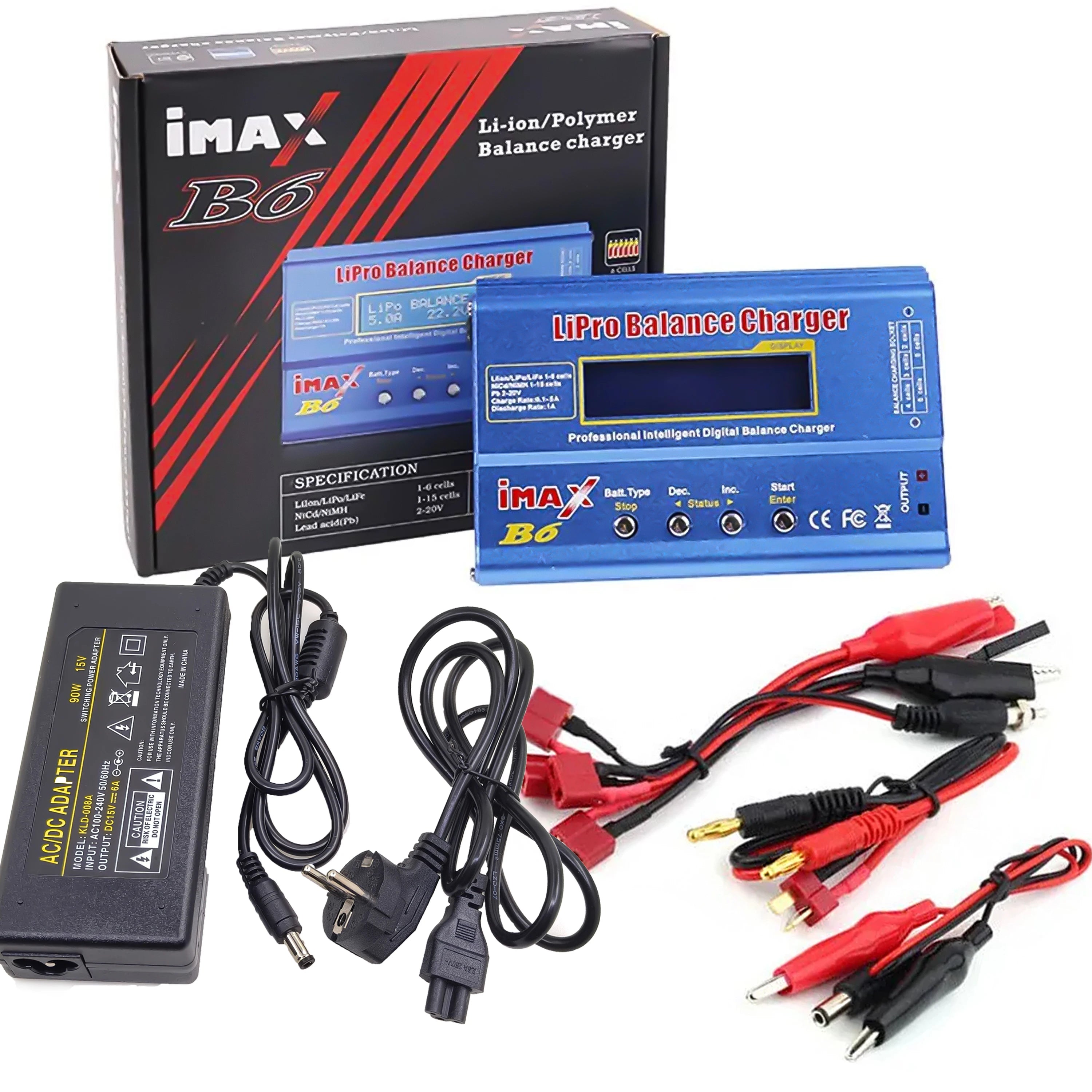 IMAX B6 B6AC 80W Battery Charger Lipo NiMh Li-Ion Ni-Cd Digital RC B6 Lipro Balance Charger Discharger + 12V 5A Adapter