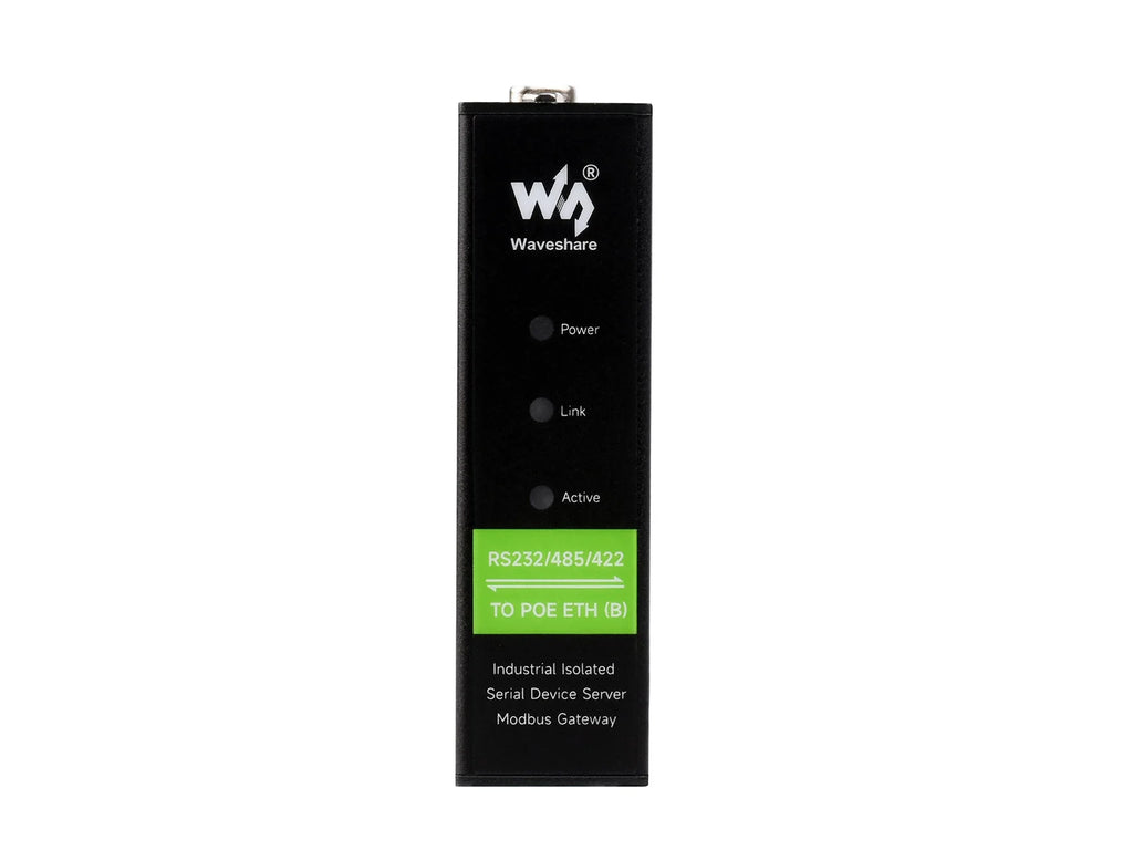 Waveshare Rail-Mount Serial Server, RS232/485/422 To RJ45 Ethernet Module, TCP/IP To serial, Modbus Gateway MQTT Gateway,POE Opt
