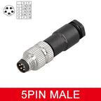 M8 Sensor Connector Screw Connection Metal A Code 3pin/4pin Non-welding 5pin 6pin 8pin Weld IP68 Straight Waterproof Connectors