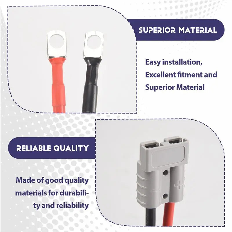 For Anderson Connector 50A Kit For Anderson Plug 8 Guage 30Cm Battery Cables Waterproof Quick Connectors For Lifepo4-A55K