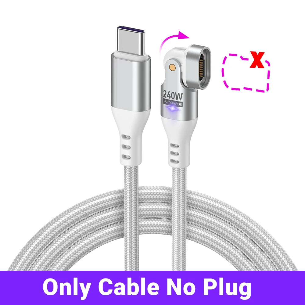 AUFU 16pin 180 Rotate Magnetic Cable 240W Fast Charging Micro USB Type C Cable For iPhone Xiaomi Samsung Magnet USB Phone Cable