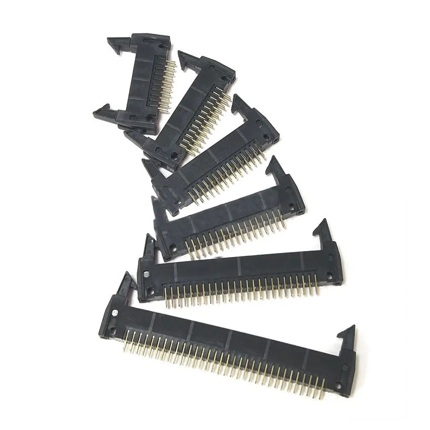 10pcs DC2 10/14/16/20/26/34/40/50/64 Pin 2.54mm Pitch Male Socker Straight/Right Angle IDC Box Headers Connector For FC Cable