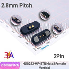 3A Magnetic Spring Loaded Pogo Pin Connector 5-24VDC 2/3/4 Pin Male Female Blind Led Lamp Snap-on JST SM JR Servo Extended Cable